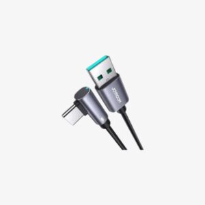 Joyroom S-AL012A17 SmoothGame Series 2.4A USB-A to Lightning Right Angle Fast Charging Data Cable 1.2m-Black