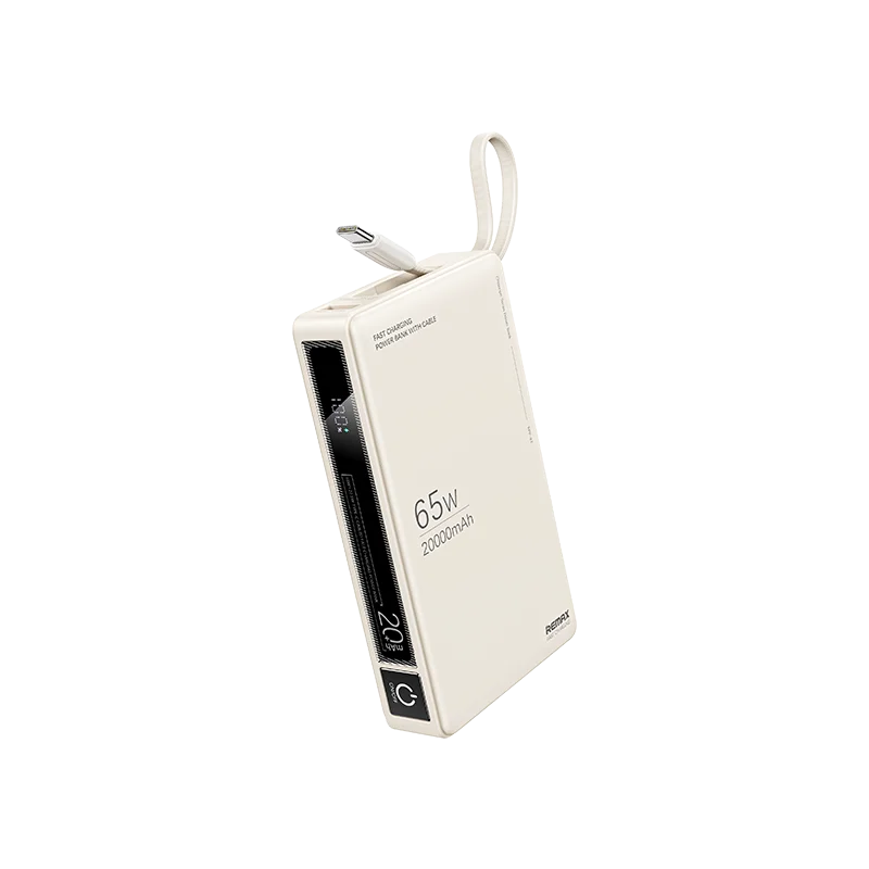 REMAX RPP-87 WINGLE SERIES 65W+22.5W LAPTOP AND MOBLIE FAST CHARGING POWER BANK 20000 MAH GRAY
