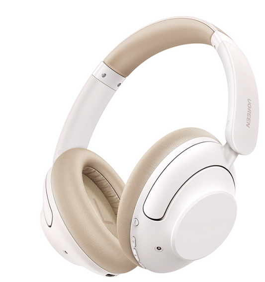 UGREEN HiTune Max5 Hybrid Active Noise-Cancelling Headphones (White & Black)  |  HP202