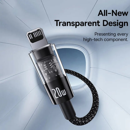 Baseus Gem Series 20W Type C To Lightning Data Cable Cluster Black 1m