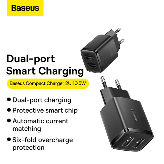 Baseus Compact Charger 2U 10.5w