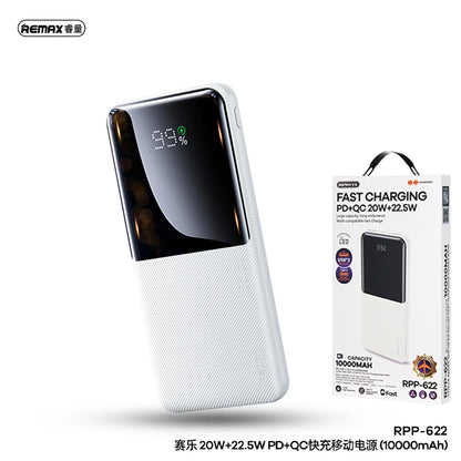 Remax rpp-622 20w+22.5w pd+QC fast charge power bank 10000mah Black and White