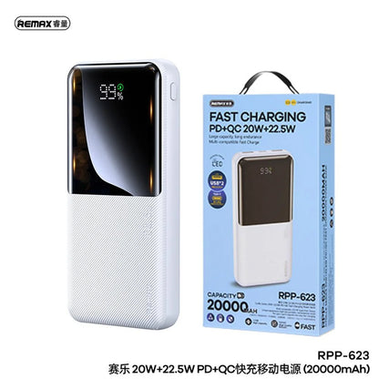 REMAX RPP-623 Power Bank 20000mAh 20W+22.5W PD+QC Black and White