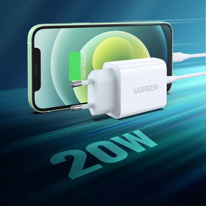 UGREEN Fast Charging Power Adapter PD 20W EU (White) | CD137