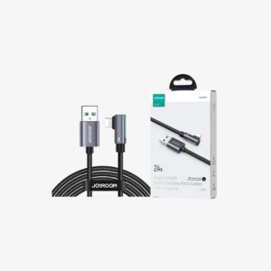 Joyroom S-AL012A17 SmoothGame Series 2.4A USB-A to Lightning Right Angle Fast Charging Data Cable 1.2m-Black